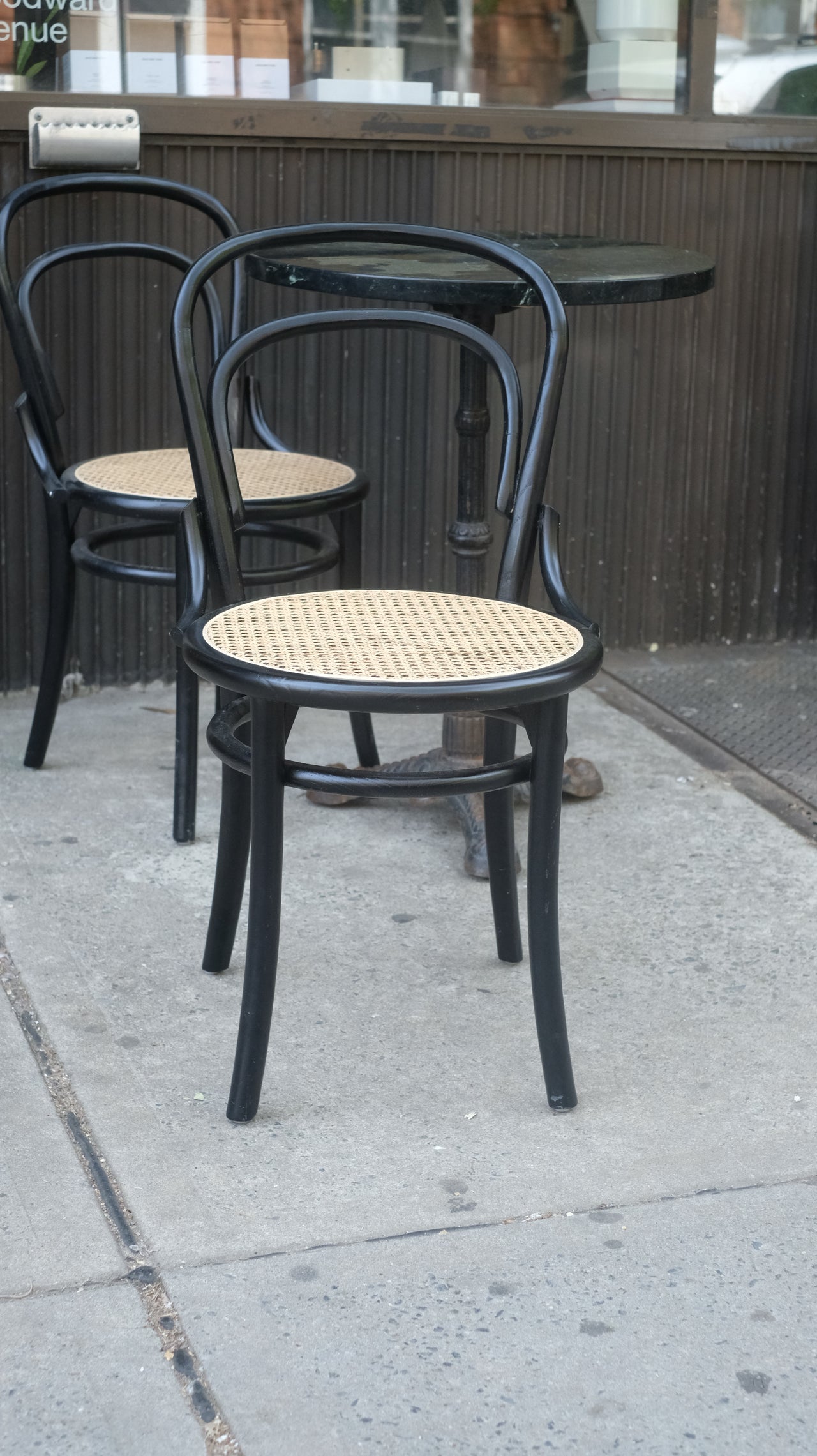 Bentwood and Rattan chairs  (Set of 2)