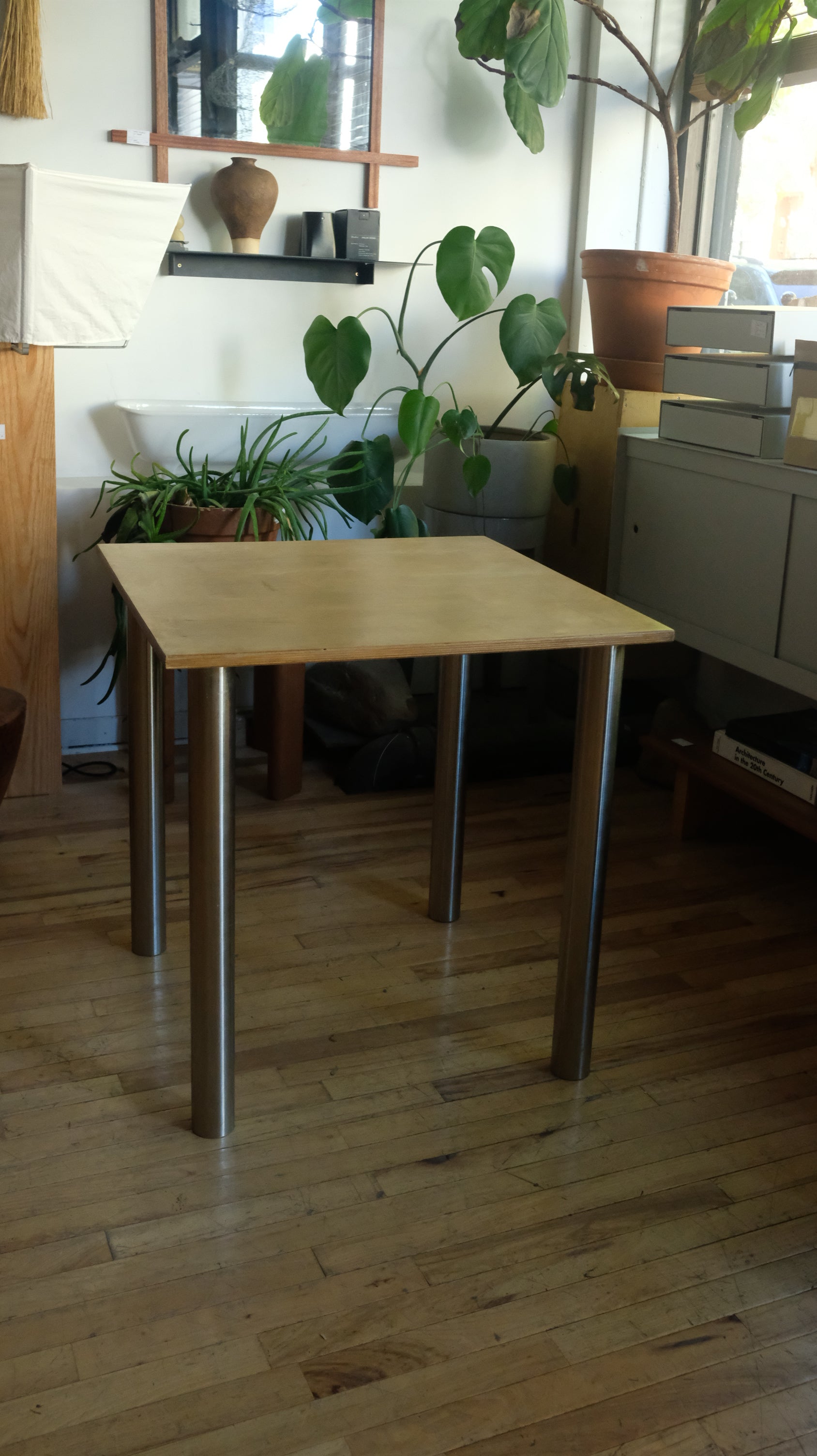 27" Plywood and metal Table (B-Stock)
