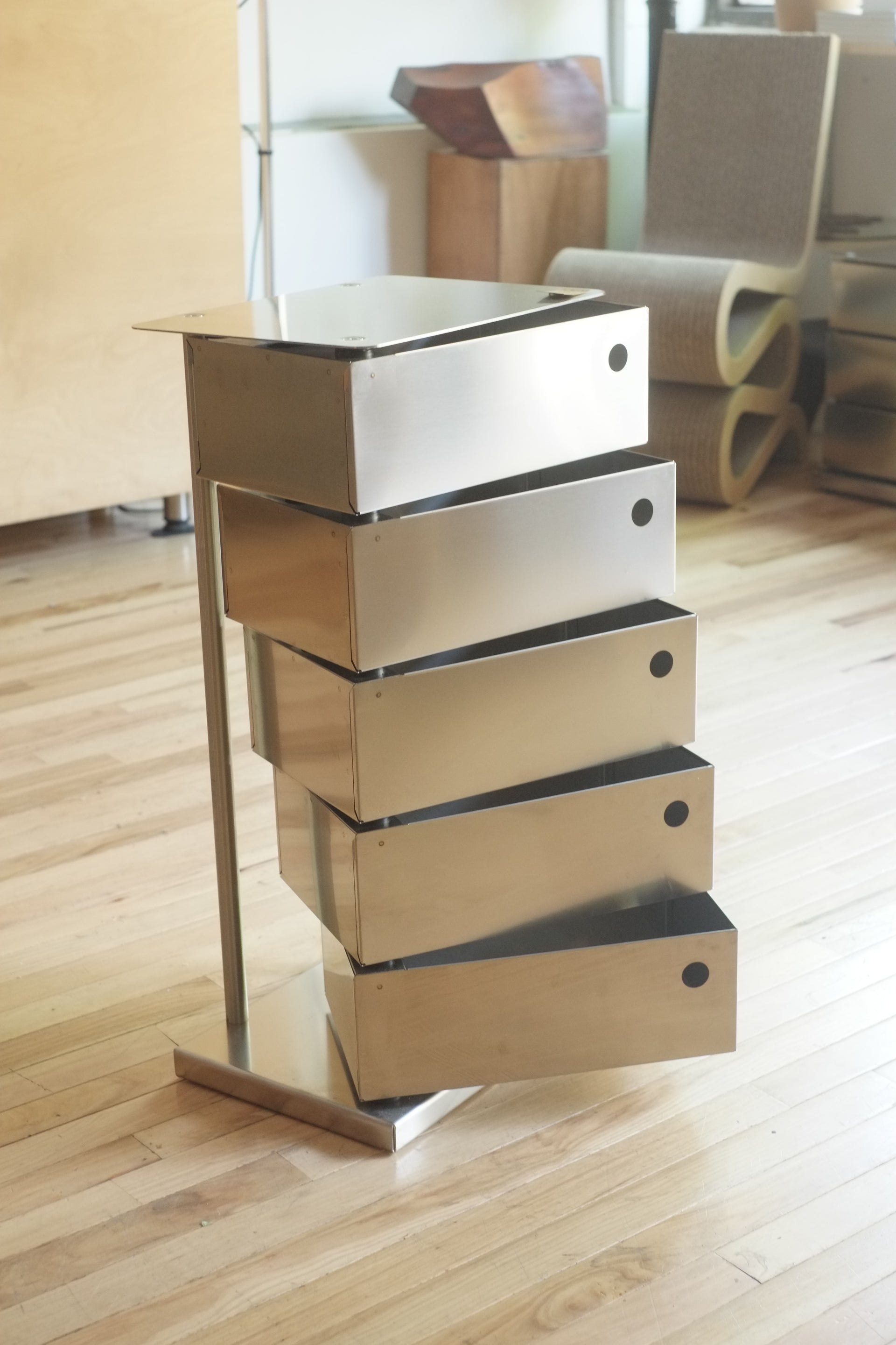 5-Drawer Pivot Cabinet (Stainless Steel)