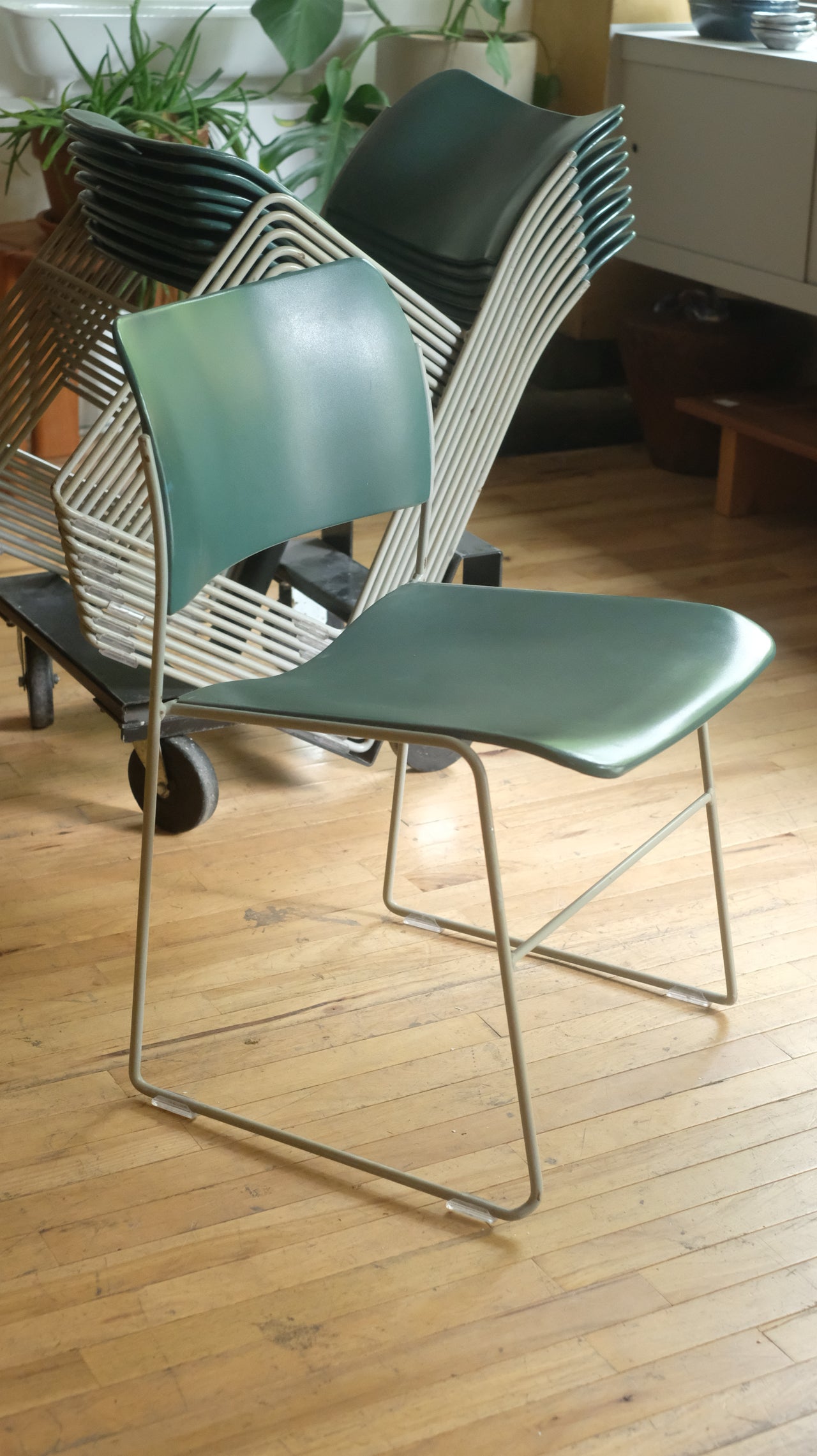 40/4 Stacking chairs by David Rowland (Set of 4)
