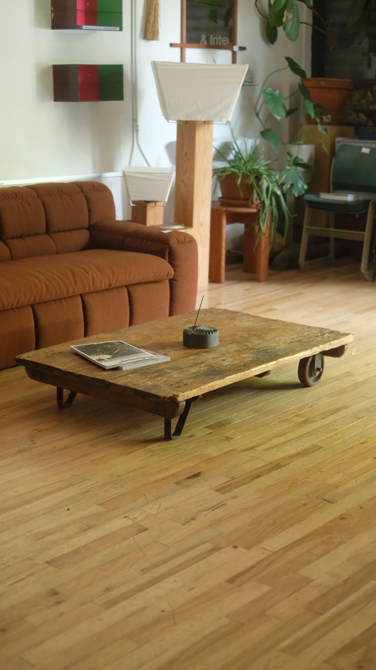 Industrial low coffee table