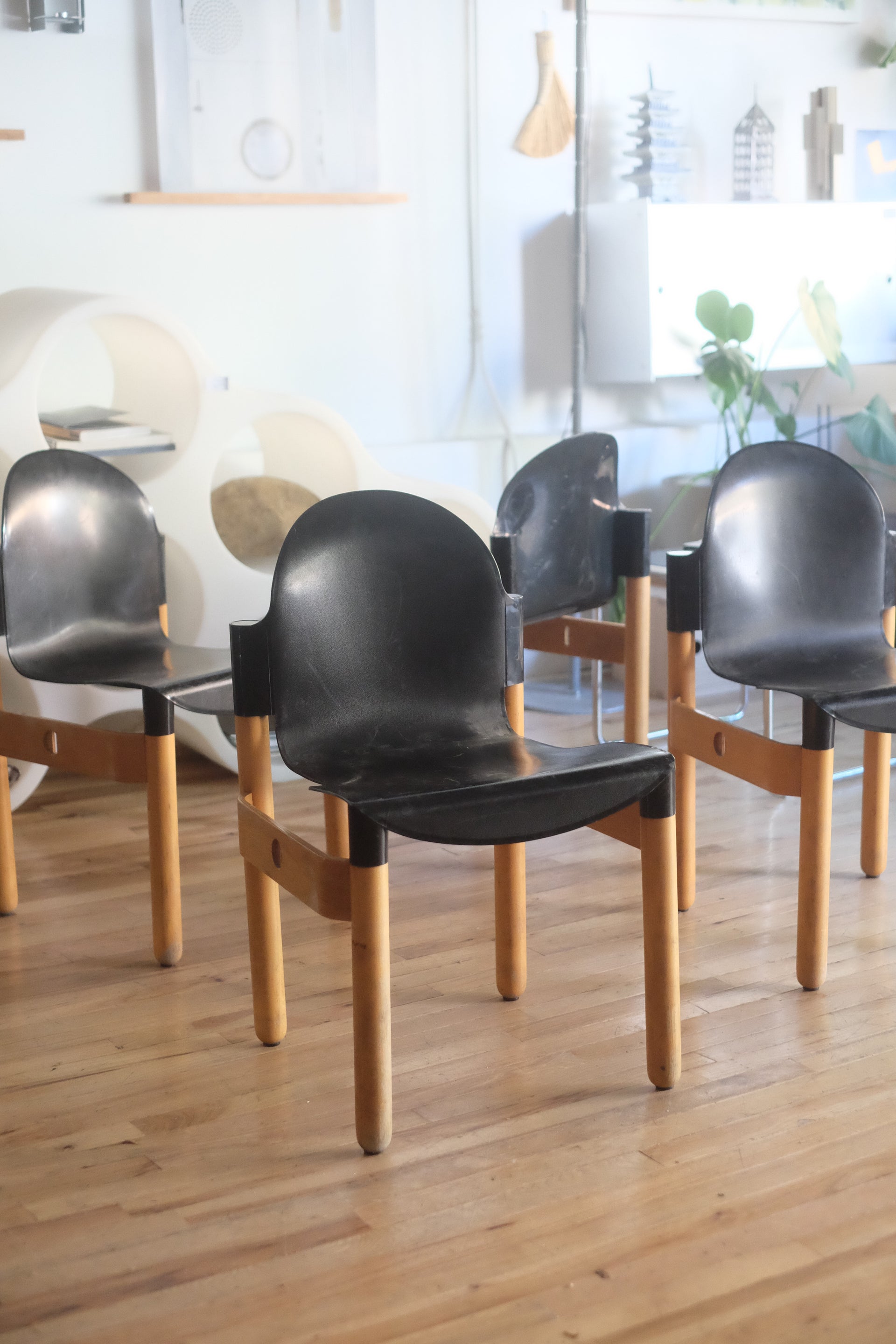 Flex 2000 Stacking Chairs by Gerd Lange for Thonet (Set of 4)