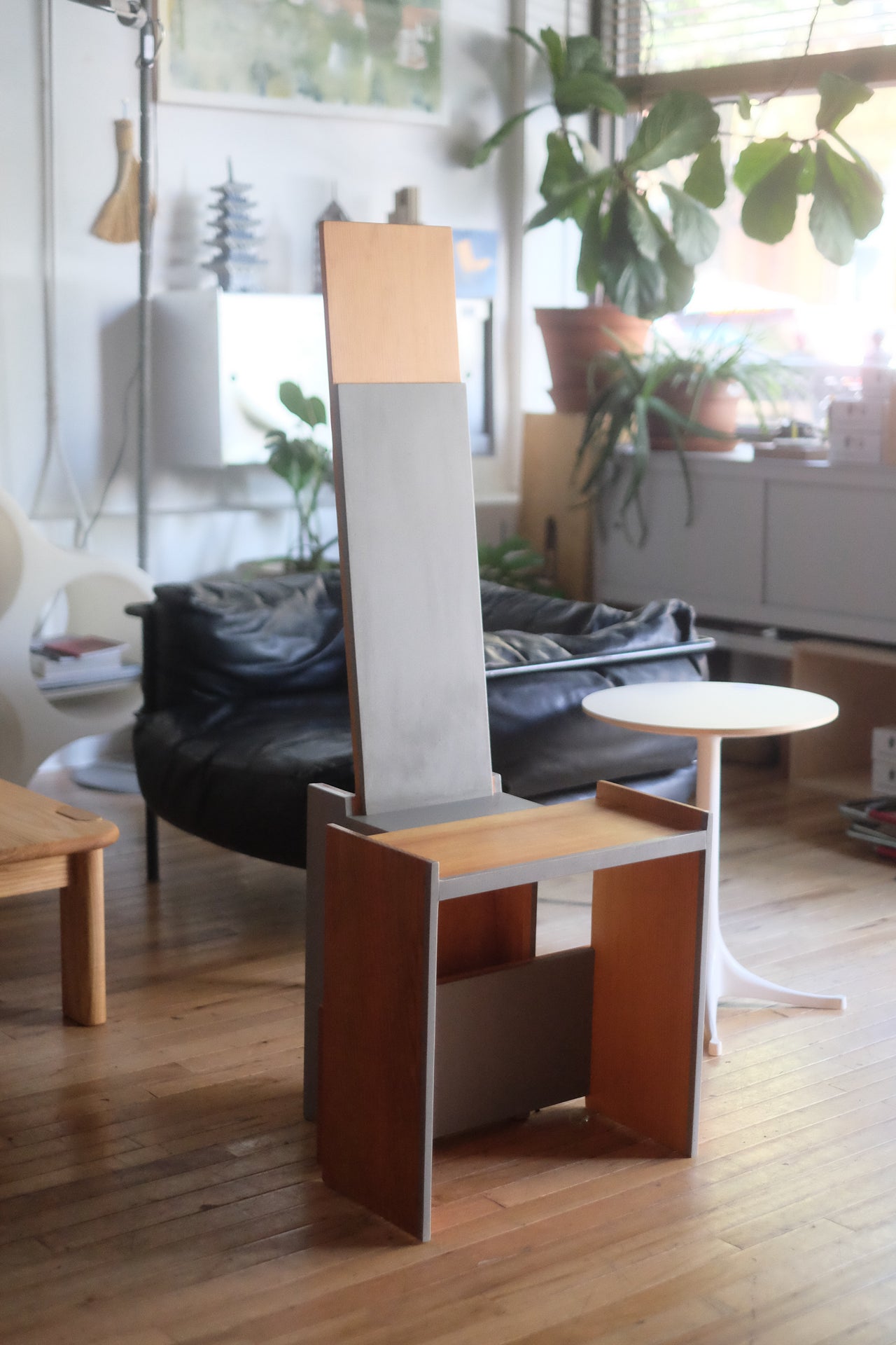 Kitsune Pine & Corian high back by Joseph Lombardi