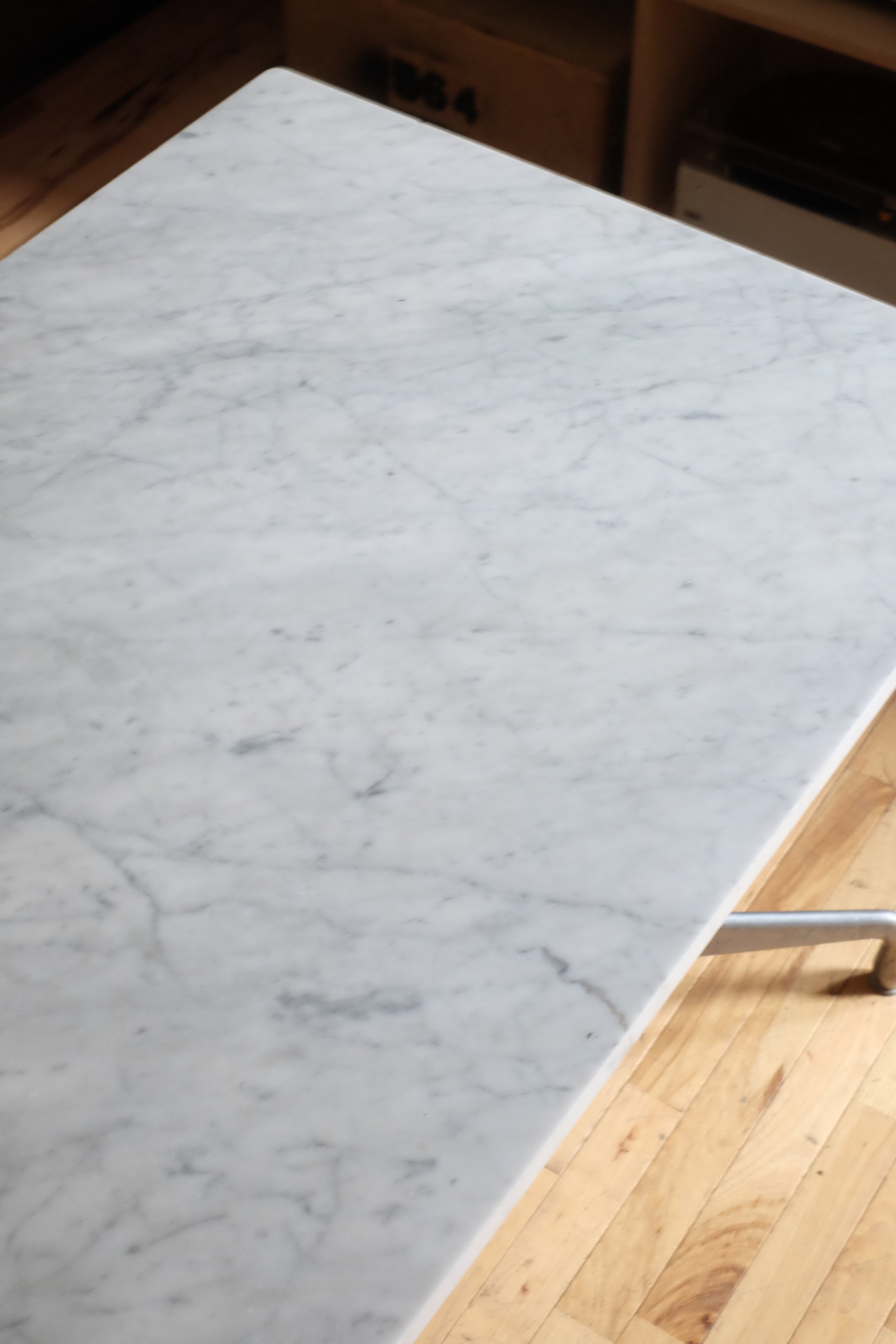 Custom Eames Rectangular Dining Table w/ Marble Top
