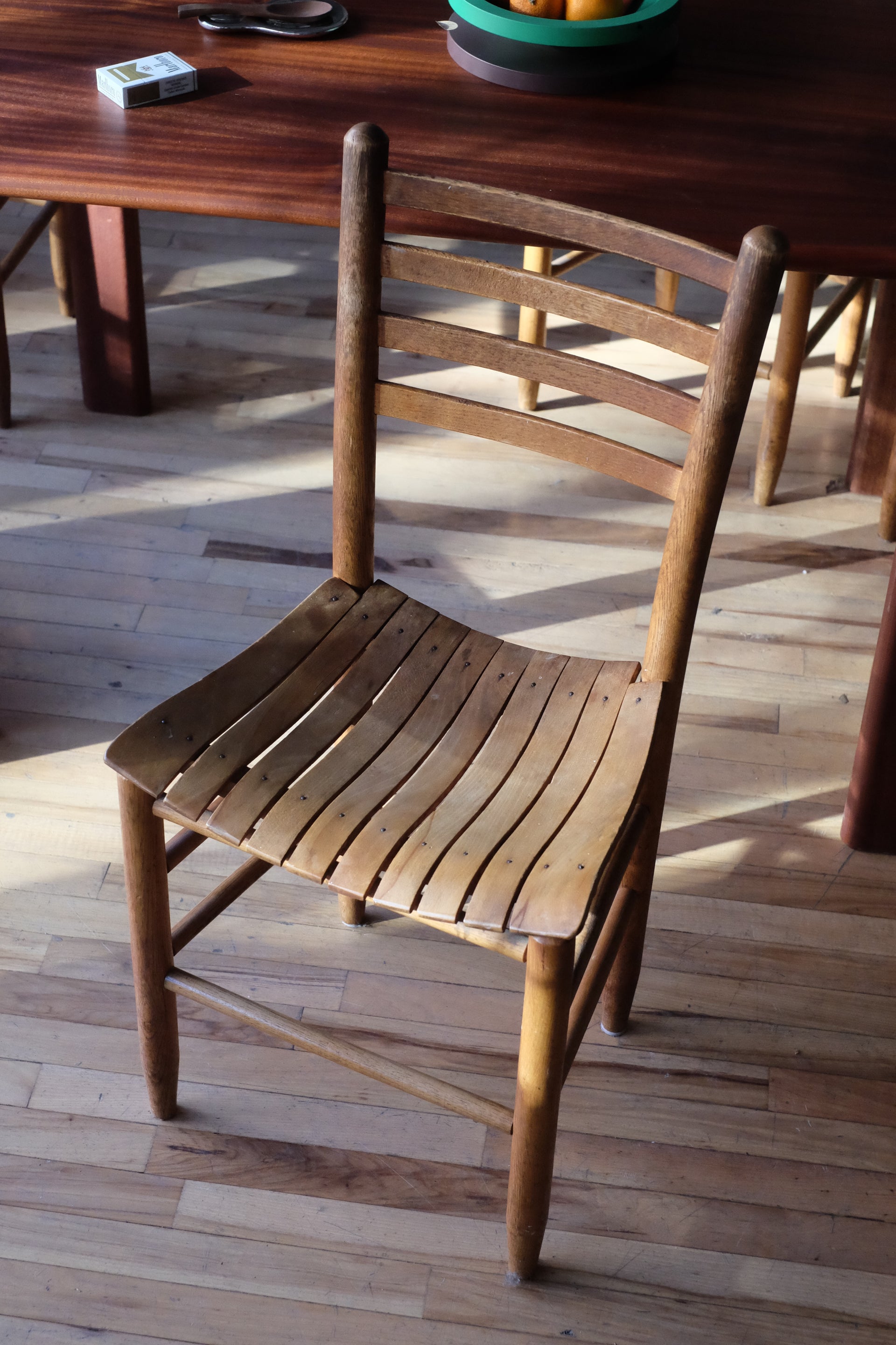 Wooden Slat Chairs (Set of 4)