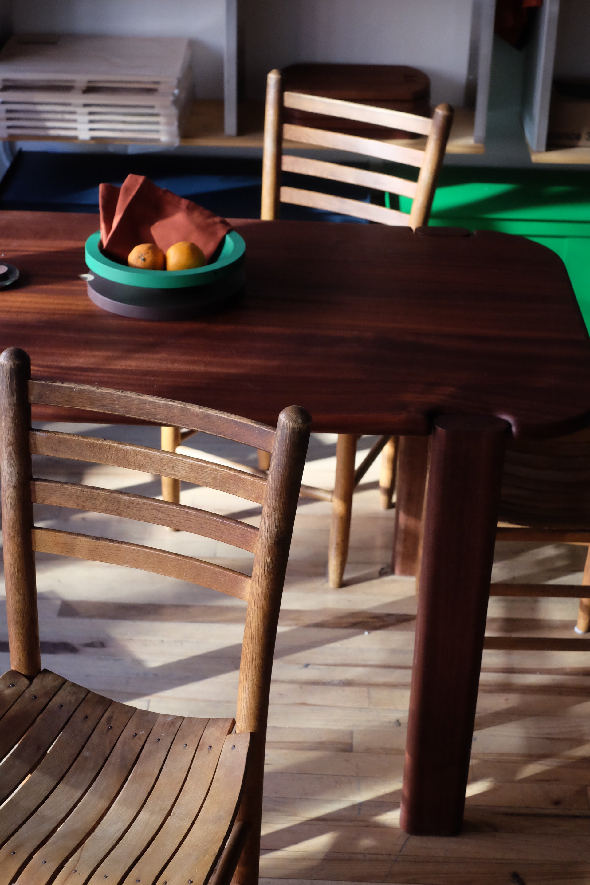 Wooden Slat Chairs (Set of 4)