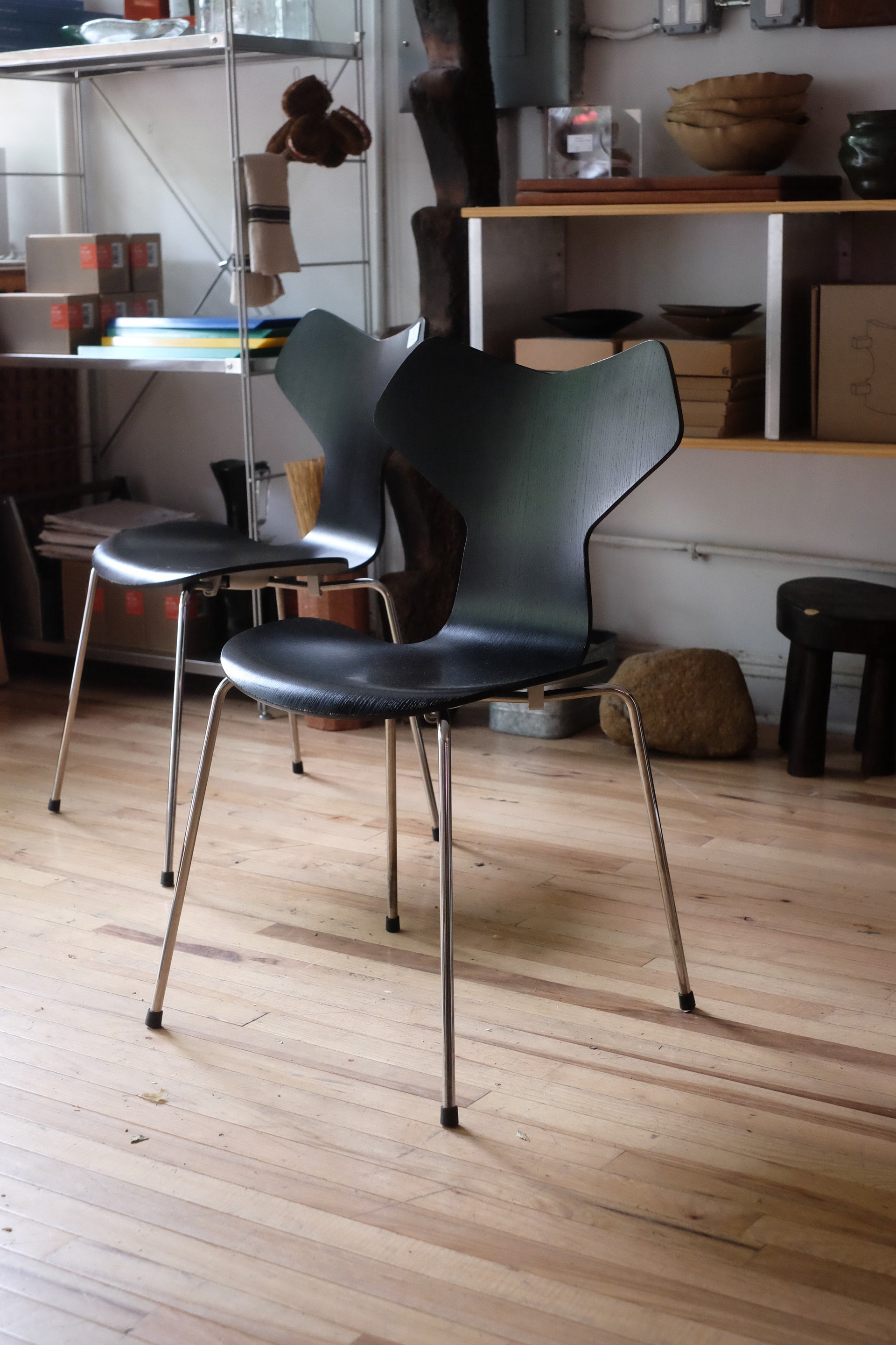 Grand Prix Chairs by Arne Jacobsen Fritz Hansen (Pair)