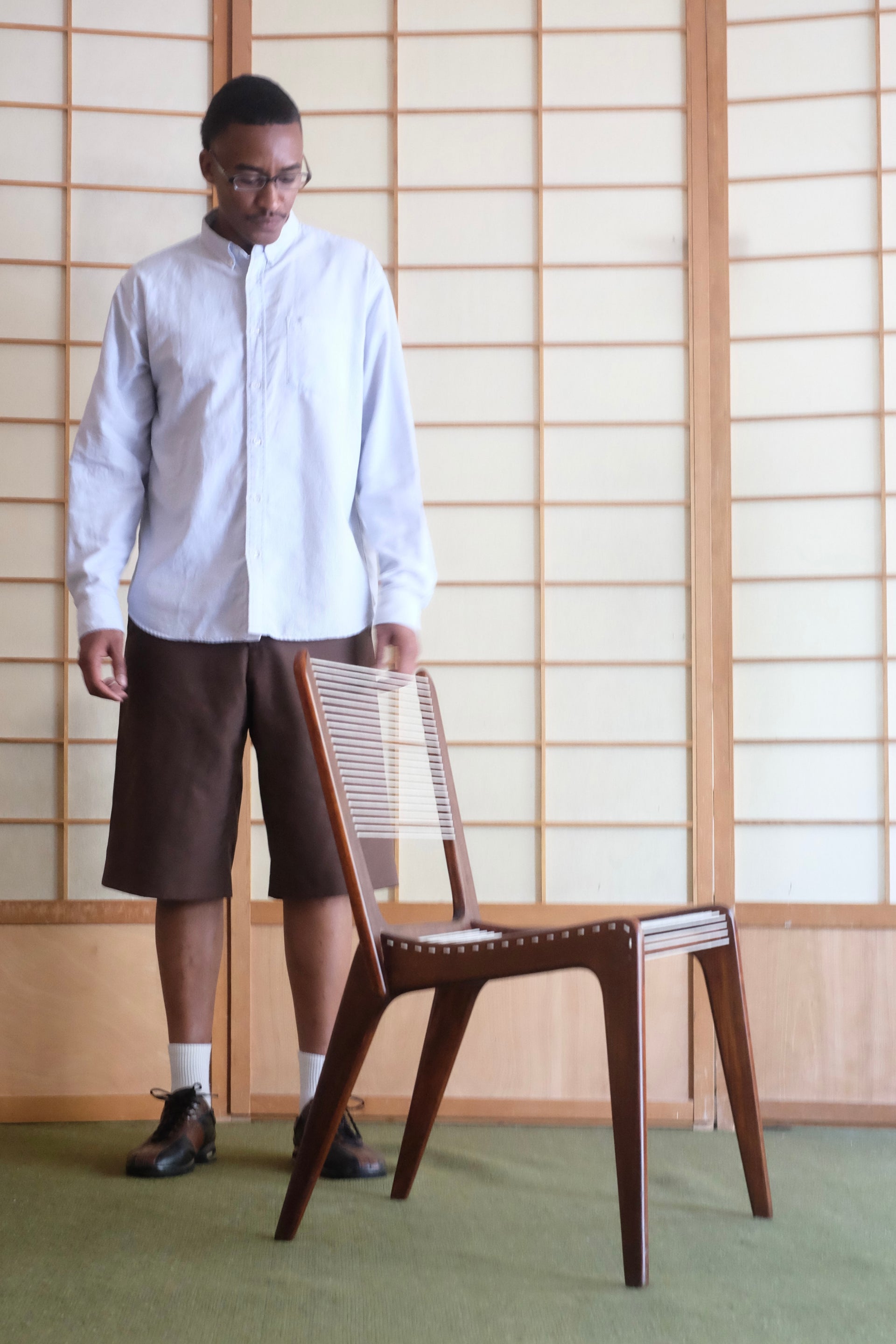 RENT: CORD CHAIR BY JACQUES GUILLON C. 1953