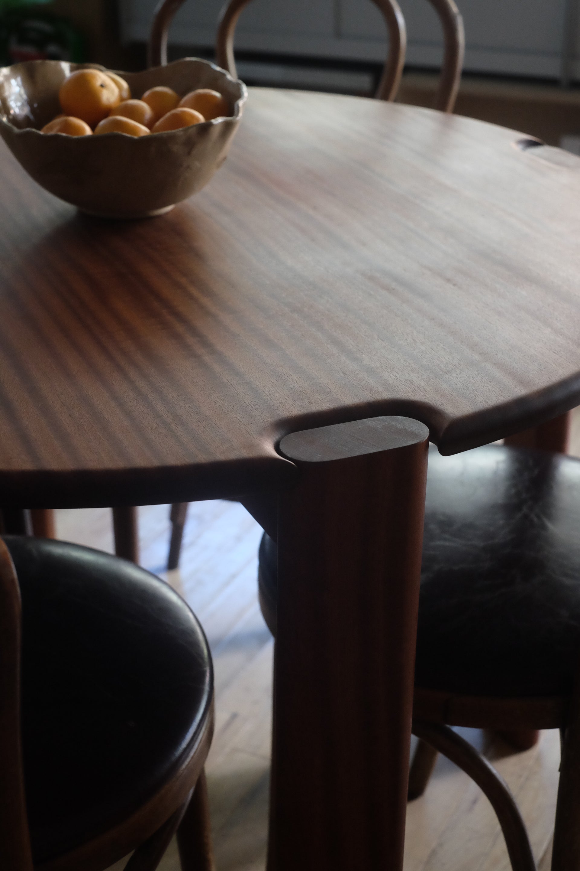 40" Round 'Shmuel' in Sapele by Aidan Elias (floor model)