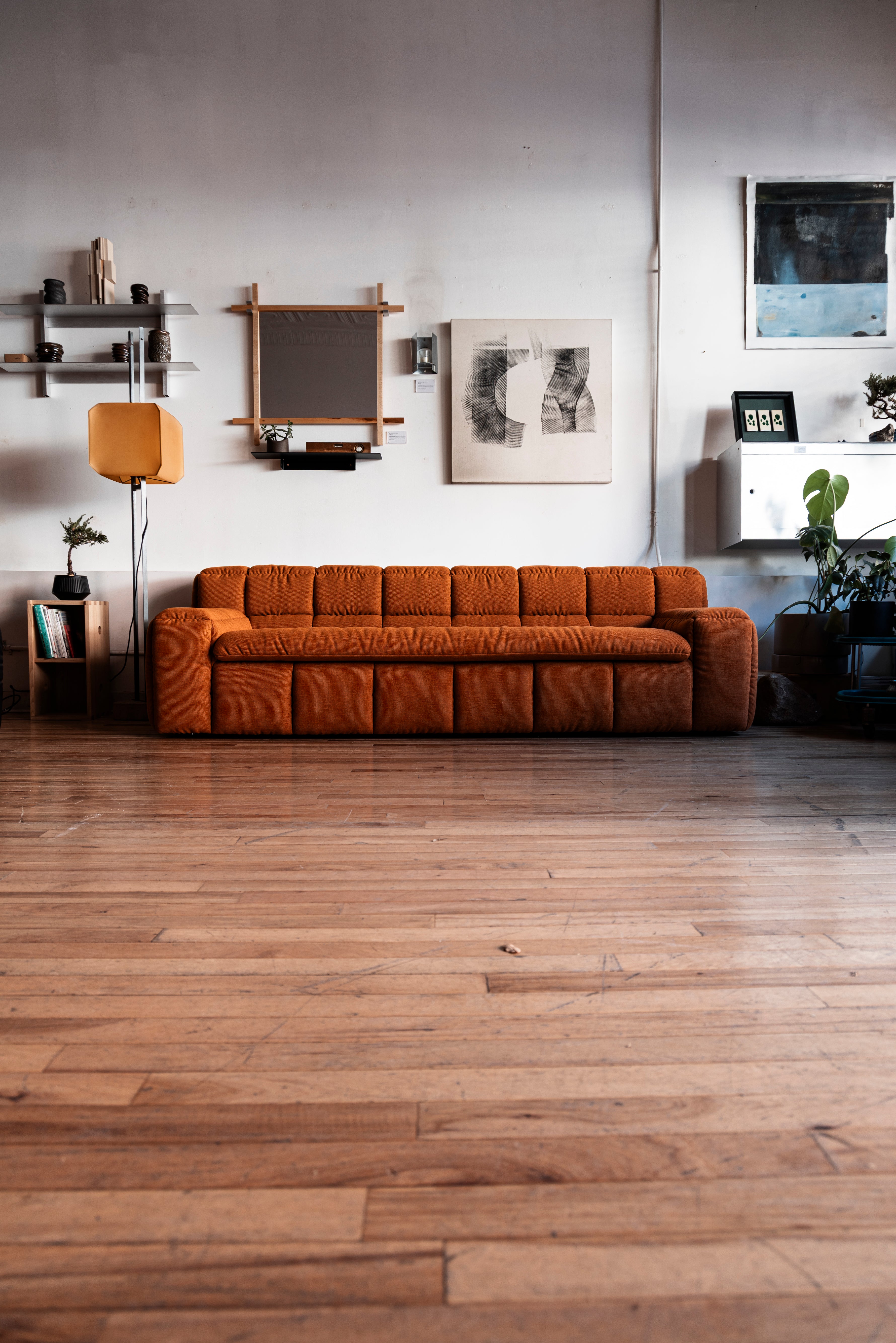 3-Seater ZE SOFA BY LICHEN NYC FOR KARIMOKU (RUST) - lichennyc
