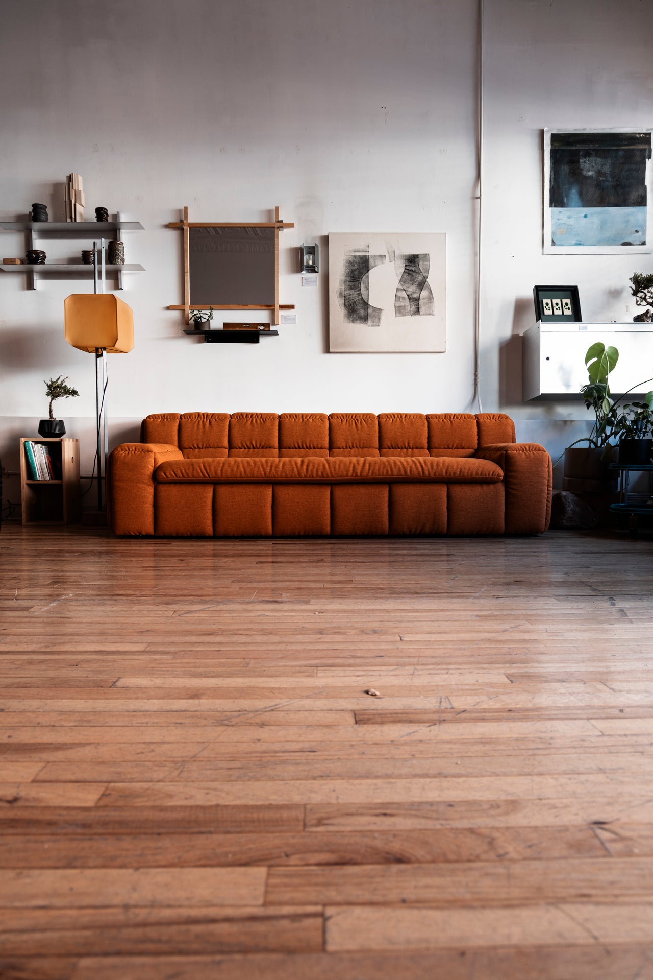 3-Seater ZE SOFA BY LICHEN NYC FOR KARIMOKU (RUST)