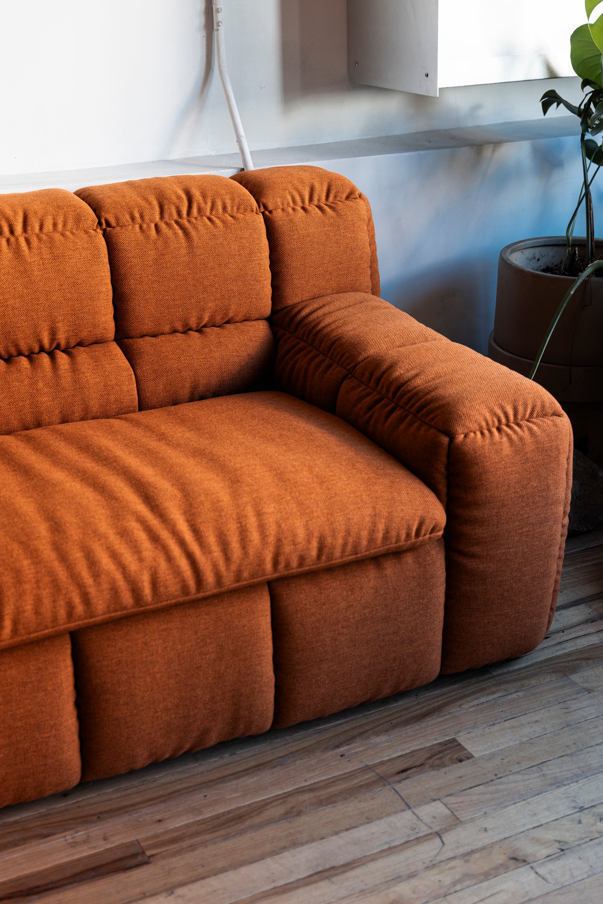 3-Seater ZE SOFA BY LICHEN NYC FOR KARIMOKU (RUST)