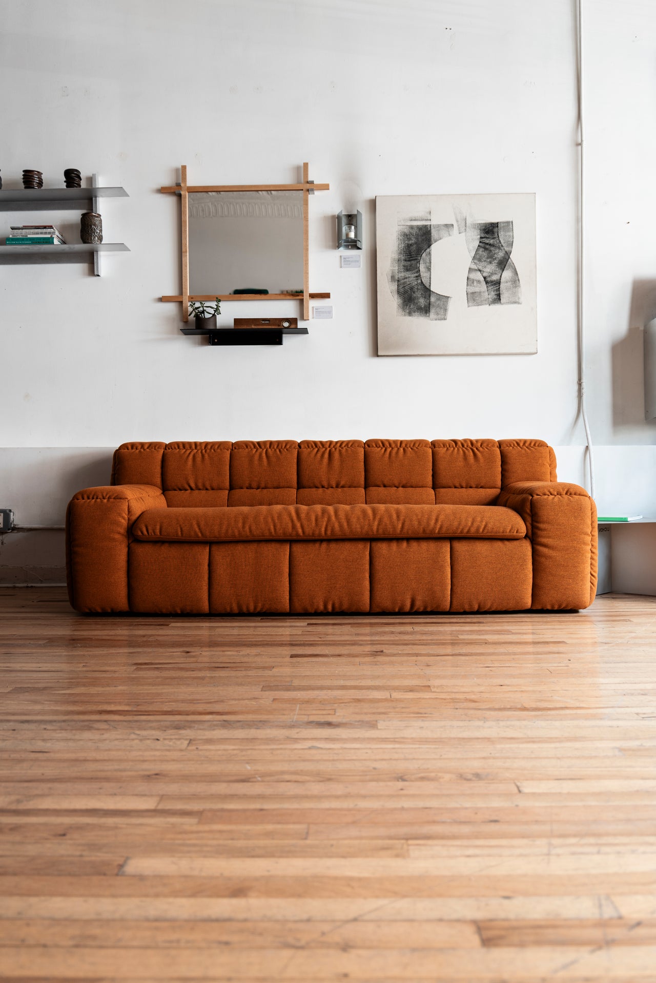 2-Seater ZE SOFA BY LICHEN NYC FOR KARIMOKU (Rust)