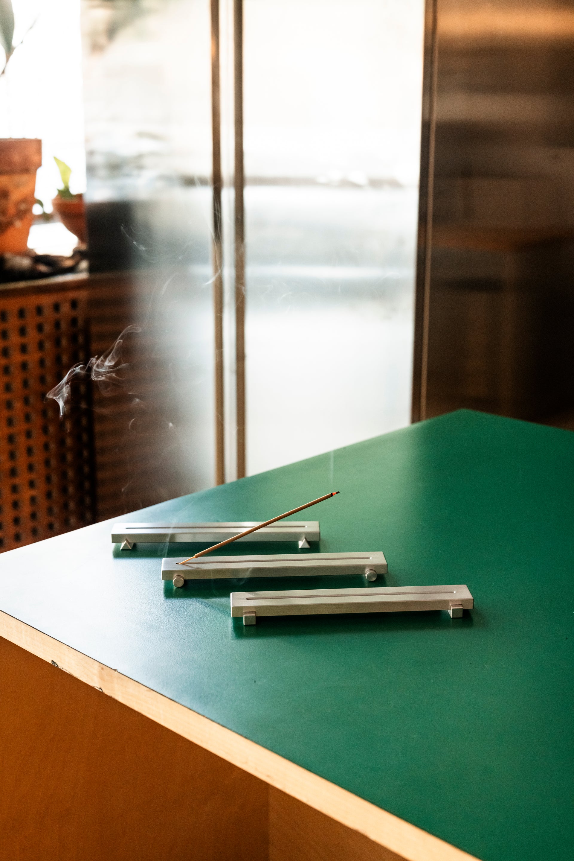 ○ △ □ Incense burners by Kazuki Guzmán