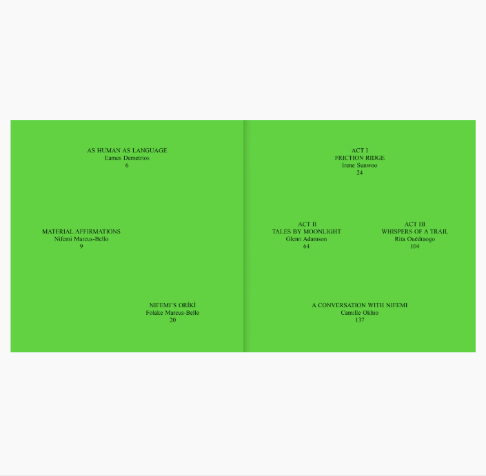 Oríkì: Material Affirmations in Three Acts by Apartamento