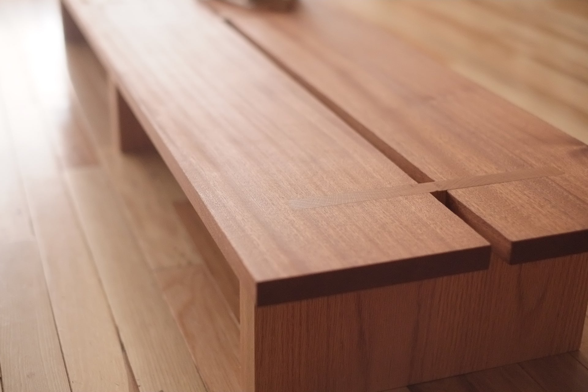 Low Table in Sapele w/ Oak by Dylan Ahern